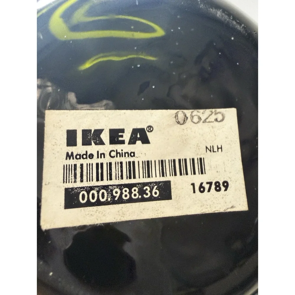 IKEA Salong Bottle Art Glass Vase Johanna Jelenek Olive‎ Green  ~8.5